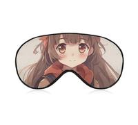 Anime Little Girl Eye Mask, Side Sleeping Mask Light Blindfold Sleeping Mask Nose Pad and Elastic Band for Children Women and Men