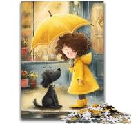 Anime Little Girl Jigsaw Puzzles for Teenagers 1000 Pieces,Staycation Kill Time with Fully Interlocking Randomly Shaped Pieces (38x52cm)