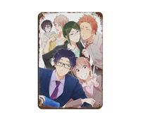 Anime Love Is Hard for Otaku 1 Retro Poster Metal Tin Sign Chic Art Retro Iron Painting Bar People Cave Cafe Family Garage Poster Wall Decoration 8x12inch(20x30cm)