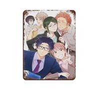 Anime Love Is Hard for Otaku 1 Tin Sign Vintage Metal Pub Club Cafe Bar Home Wall Art Decoration Poster Retro 12x16inch(30x40cm)