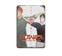 Anime Love Is Hard for Otaku 3 Tin Sign Vintage Metal Pub Club Cafe Bar Home Wall Art Decoration Poster Retro 8x12inch(20x30cm)