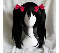 Anime LoveLive! Love Live Nico Yazawa Niko Short Black Ponytail Heat Resistant Hair Cosplay Costume Wig