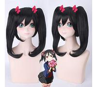 Anime LoveLive! Love Live Nico Yazawa Niko Short Black Ponytail Heat Resistant Hair Cosplay Costume Wig PL-362
