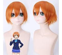 Anime Lovelive! Love Live Rin Hoshizora Cosplay Wig Short Orange Heat-Resistant Hairpiece Halloween Costume Play Adult Wigs Pl-363