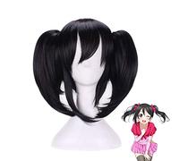 Anime LoveLive Nico Yazawa Wig Cosplay Costume Love Live Women Black Synthetic Hair Halloween Party Wigs