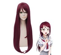 Anime LoveLive Sunshine Sakurauchi Riko Wig Cosplay Costume Wigs Love Live Aqours Women Long Synthetic Hair Halloween Party Wigs LoveLive Sunshine red