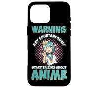 Anime Lover Manga Fan Japanese Otaku Cosplayer Warning Case for iPhone 16 Pro Max