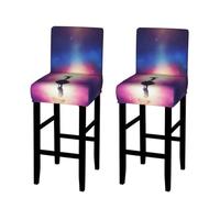Anime Lovers Print Bar Stool Covers Stretch Counter Height Chairs Covers