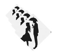 Anime lovers silhouette Car Air Fresheners Cards Set of 4 Pieces Personalized Car Fresheners Gifts for Men Women Auto Aromatherapy Tablets Hanging Scented Cards for Wardrobe Bathroom
