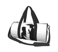 Anime lovers silhouette Duffle Bag for Women Men Personal Item Travel Bag Canvas Weekender Overnight Bag Lightweight Sports Tote Gym Bag Carry On Luggage Bag, Black, One Size