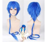 Anime Magi Aladdin Blue Long Wig Cosplay Costume Men Women Synthetic Hair Halloween Party Role Play Wigs