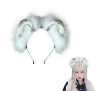 Anime Maid Hairhoop Plush Cat Ear Bendable Headband Cosplay Costume Halloween Party Headdress Women Show Headwear