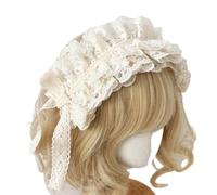 Anime Maid Headband For Girls French Ruffle Lace Headband With Ribbon Bowknot ComicShow Masquerade Balls Hairband