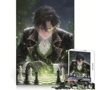 Anime Man Playing Chess with Magic 1000-piece Puzzle for Teenagers Pastime Game Snug Connection Home Play Premium Gift (38x26cm)