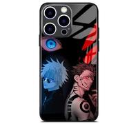 Anime Manga Character Aesthetics Artistic Design Case for iPhone 17 Pro, Creativity Charming Glossy Glass & Silicone Protective Cover