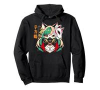 Anime Manga Cyberpunk Aesthetic Techwear Harajuku Kitsune Pullover Hoodie