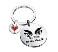 Anime Manga Inspirational Gift Set Your Heart Ablaze Keychain Rengoku Anime Character Jewelry Cosplay Gift