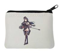 Anime Manga Panther Panzer Tank Wermacht Girl Neoprene Coin Purse Pouch 10x11cm White