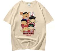 Anime Manga Slam Dunk T Shirts Hanamichi Sakuragi Tee Inspirant Dessin Animé Kaede Rukawa Hisashi Mitsui T Shirts Slam Dunk Friends Vêtements, Black Black M