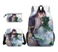 Anime Maomao Backpack Set 3pcs Anime Jinshi Pencil Case Jinshi/Maomao Shoulder Bag 3D Print Cartoon Stationery Bag for Kids Teens