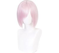 Anime Mash Kyrielight Wig, Pink Women Short Hair Wigs, Role Play Halloween Party Dress Up Props Accessories