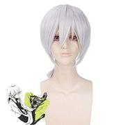 Anime Mekakucity Actor Actors Konoha Haruka Cosplay Wig Silver White 35Cm Short Straight Hairpiece For Man Boys Pl-304