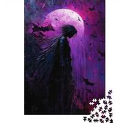 Anime Men in Purple Moon, 1000 Piece Paper Jigsaw, 38x26cm/1000pcs