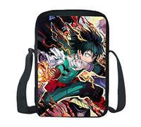 Anime Messenger Bag,Cartoon Lunch Bags My Hero Academia 3D Printing Lunch Bag Leakproof Reusable Cooler Bag Durable School Lunch Pail Tote Bags for Boys,Girls,Kids