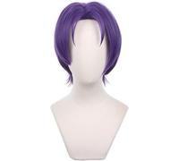Anime Mikage Reo Cosplay Wig, Dark Purple Short Hair Wigs Heat Resistant Synthetic Halloween Party Props Accessories