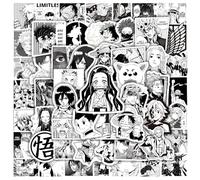 Anime Mixed Stickers 100Pcs for Water Bottles Laptop Computer Skateboard, Anime Sticker Gift for Kids Teens Waterproof