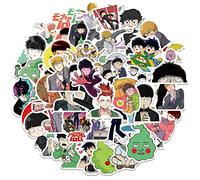 Anime Mob Psycho 100 Sticker Pack 50pcs, Vinyl Anime Sticker Decals for Water Bottles Laptop Skateboard Notebook, Gift for Adults Kids Teens