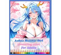 Anime Monster Girl Colouring Book for Adults