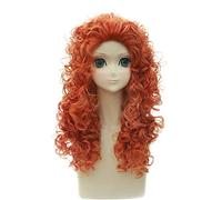 Anime Movie Brave Long Curly Princess Merida Cosplay Wig for Costume Party Synthetic Orange Hair With Wig net
