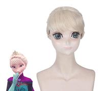 Anime Movie Ice Snow Princess Elsa Cosplay Wig Modeling Styled Blonde Braided Synthetic Hair Halloween Costume Wigs Pelucas Pl-715
