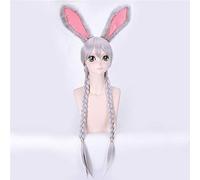 Anime Movie Wigs Zootopia/zootropolis Judy hopps Cosplay Wig Silvery Grey Long Braid Styled Costume Wig+Wig Cap Wig and Headdress