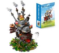 Anime Moving Castle Building Block Set, Creative MOC Mobile Castle Building DIY Model Toys, Japanese Magic Architecture Bricks Kits, Collectible Birthday Gift for Fans, 1173 PCS
