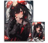 Anime Mushroom Girl 1000 Piece Jigsaw Puzzles for Adults Paper Jigsaw Puzzles Interactive Family Game Brain Challenge Educational Toy 1000 PCS(38x26cm)