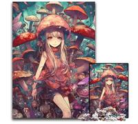 Anime Mushroom Girl 1000 Piece Puzzle Puzzles for Adults Challenging Brain Teaser for Teenagers Family Fun Interactive Game 1000 PCS(38x26cm)
