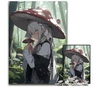 Anime Mushroom Girl 1000 Piece Puzzle Puzzles for Adults Challenging Brain Teaser for Teenagers Family Fun Interactive Game 1000 PCS(38x26cm)