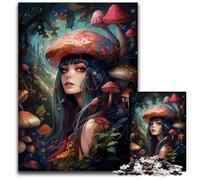 Anime Mushroom Girl 1000 Piece Puzzle Puzzles for Adults for Teenagers Family Game Night BrainChallenging Gift Idea 1000 PCS(38x26cm)