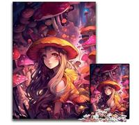 Anime Mushroom Girl 1000 Piece Puzzle Puzzles for Adults for Teenagers Family Game Night BrainChallenging Gift Idea 1000 PCS(75x50cm)