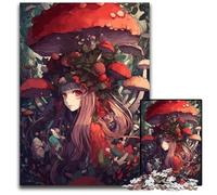 Anime Mushroom Girl 1000Pc Adults Jigsaw Puzzle Difficult Puzzles for Adults Birthday Gift Idea Challenging Brain Teaser Game 1000 PCS(75x50cm)