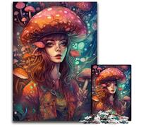 Anime Mushroom Girl 1000Pc Adults Jigsaw Puzzle Difficult Puzzles for Adults Birthday Gift Idea Challenging Brain Teaser Game 1000 PCS(38x26cm)