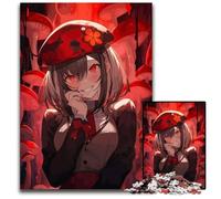 Anime Mushroom Girl 1000Piece Jigsaw Puzzle Wooden Jigsaw Puzzles for Adults for Birthdays Holidays Best for Christmas 1000 PCS(75x50cm)