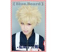 Anime My Boku no Hero Academia Bakugou Katsuki Bakugo Short Linen Blonde Heat Resistant Cosplay Costume Wig+ Wig Cap