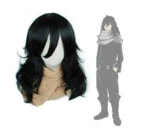 Anime My Hero Academia Akademia Shouta Aizawa Eraser Black Wavy Wig Man Women Heat Resistant Cosplay Costume Wig Cosplay