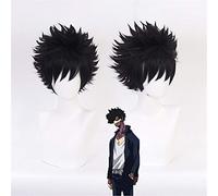 Anime My Hero Academia Dabi Cosplay Wig Boku no Hero Academia Short Black Synthetic Hair Halloween Party Costume Wigs+ wig cap