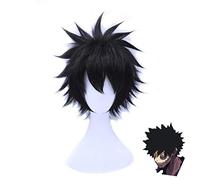 Anime My Hero Academia Dabi Wig Cosplay Costume Boku No Hero Academia Short Black Synthetic Hair Halloween Party Wigs+Wig Cap QX-002