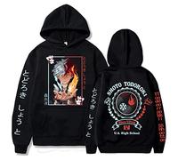 Anime My Hero Academia Hoodie Todoroki Shoto Sweatshirt Loog Sleeve Harajuku Street Pullover Oversized (L,color 01)