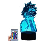 Anime My Hero Academia Kaminari Denki Cartoons 3D Illusion Night Light,LED Table Desk Lamps,Touch/Remote Control USB/Battery Charge Lighting Bedroom H